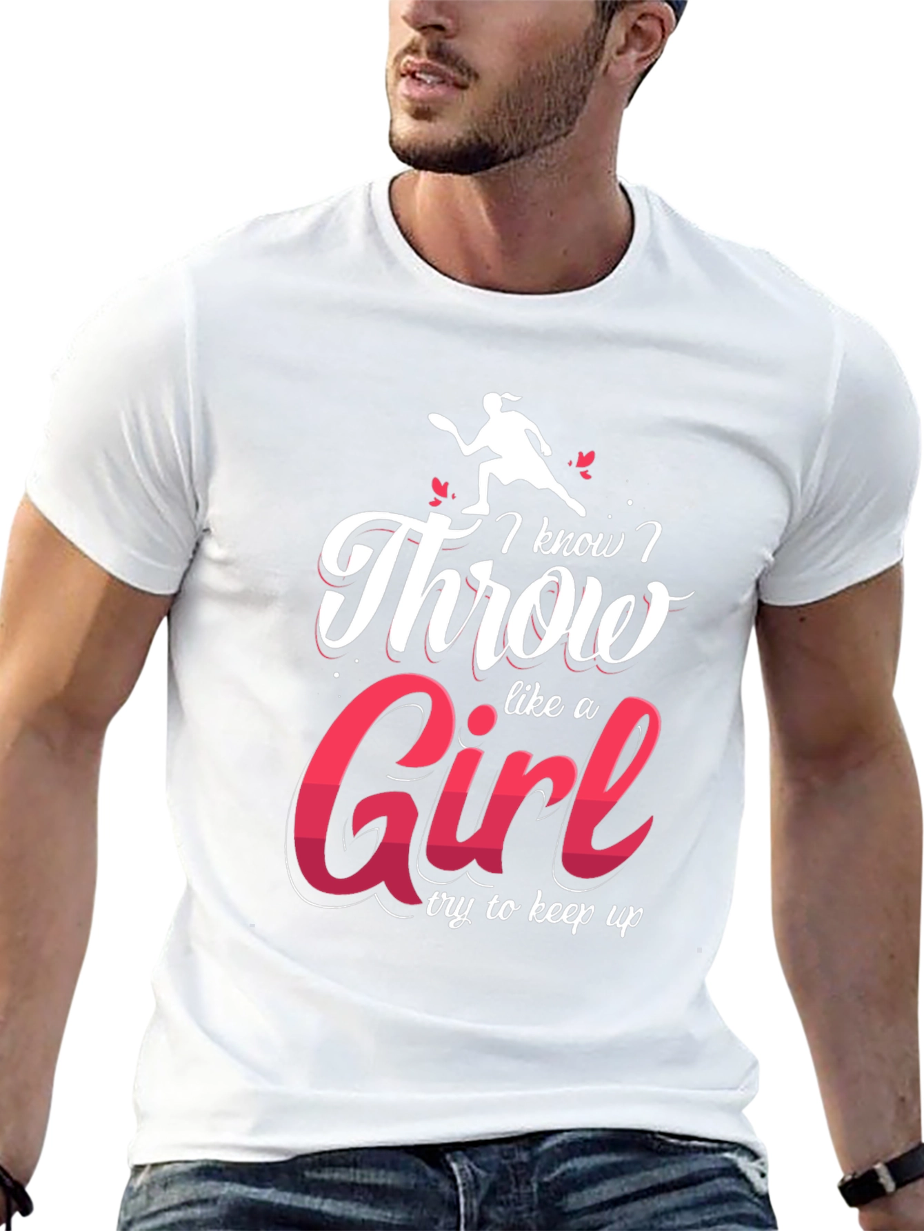 I Know I Throw Like A Girl Black T-Shirt