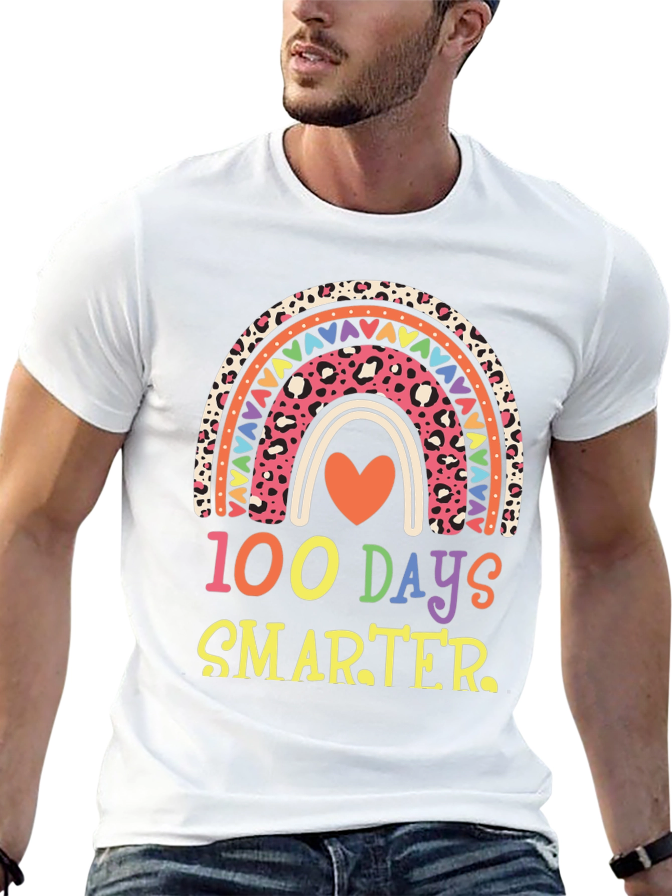 100 Days Smarter Rainbow Graphic Tee