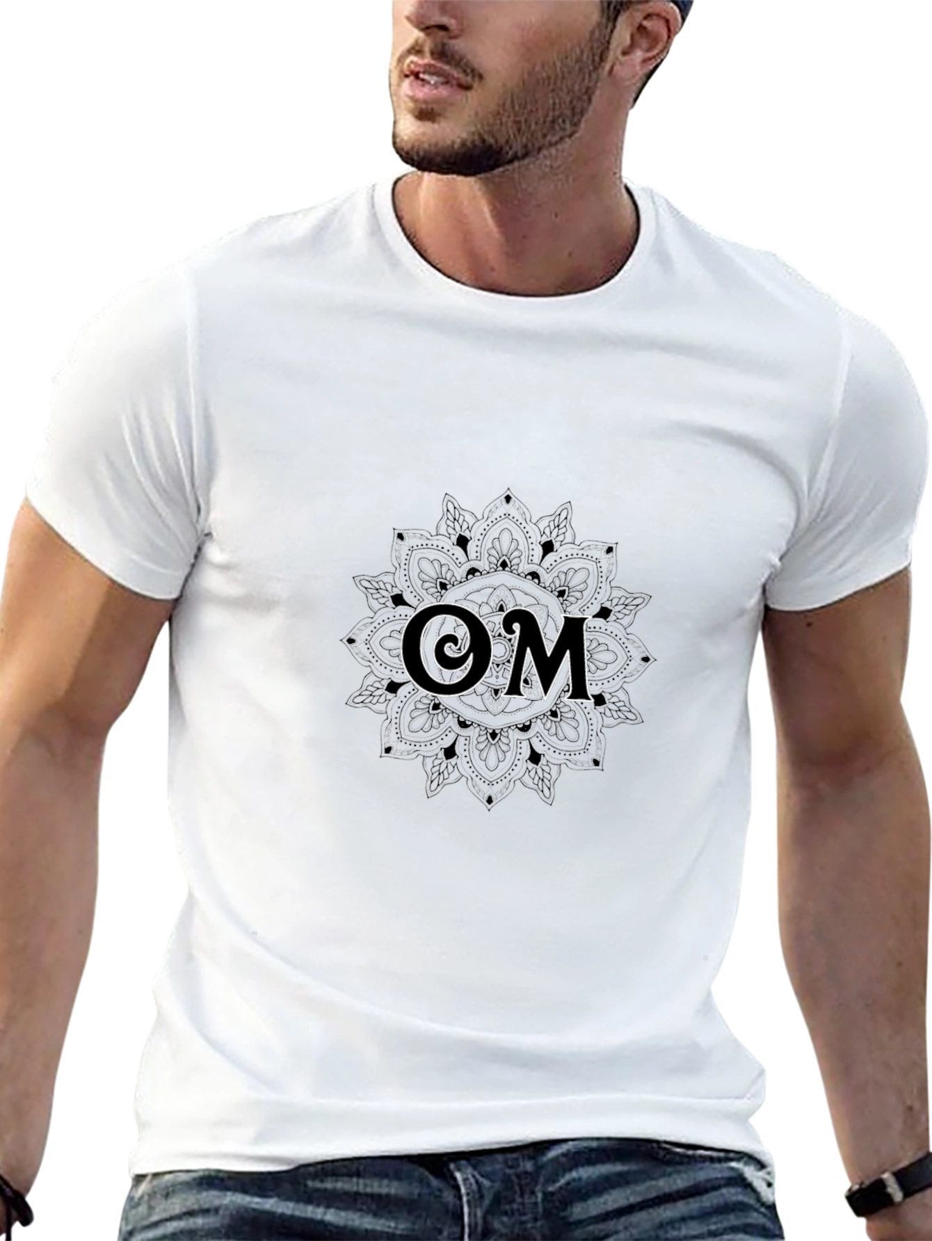 Om Mandala Graphic Black T-Shirt