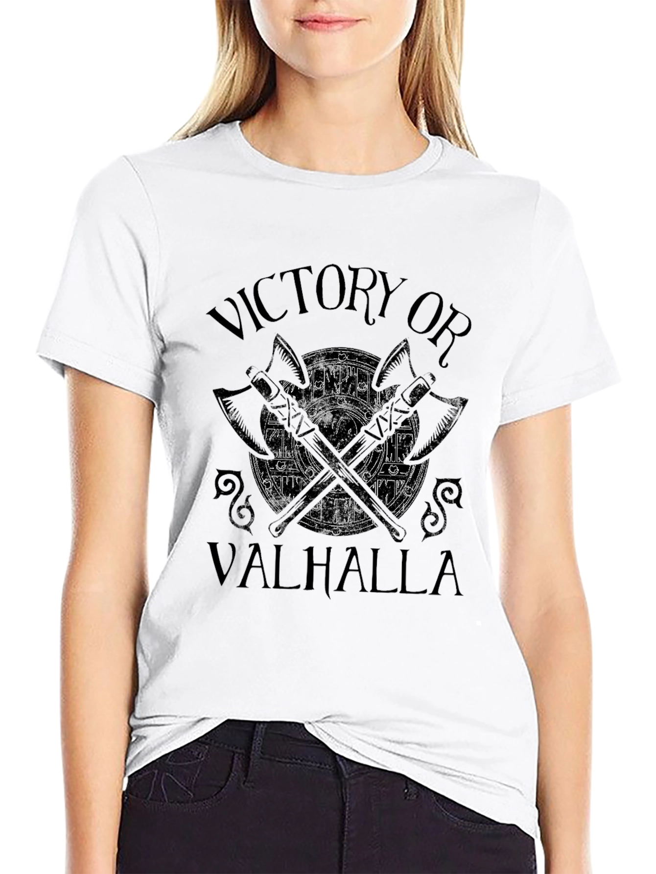 Victory or Valhalla Viking Axe T-Shirt