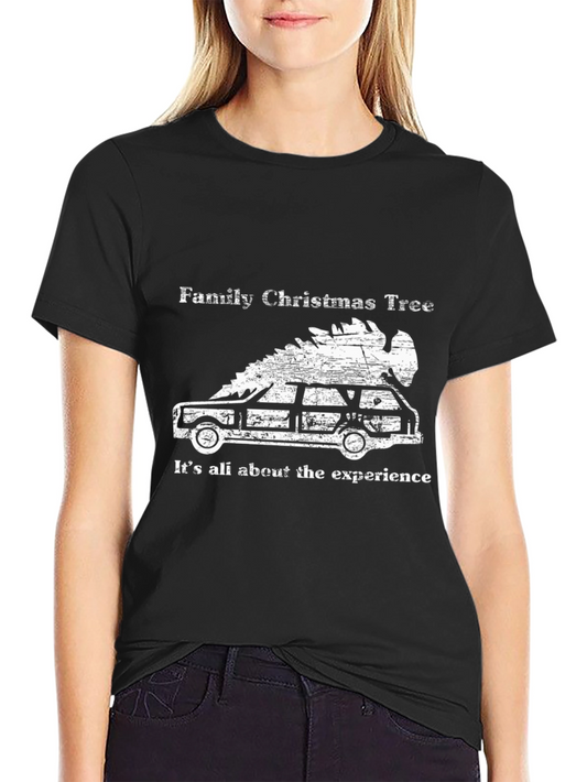 Family Christmas Tree Car T-Shirt - Holiday Fun