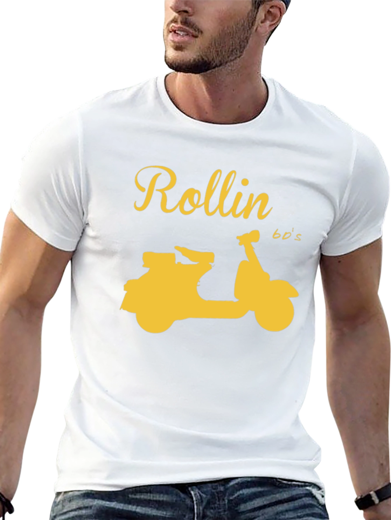 Rollin 60s Scooter Graphic T-Shirt - Black