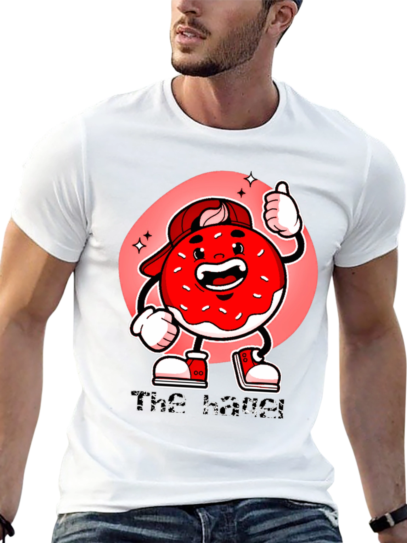 The Hazel T-Shirt: Cartoon Donut Graphic Tee