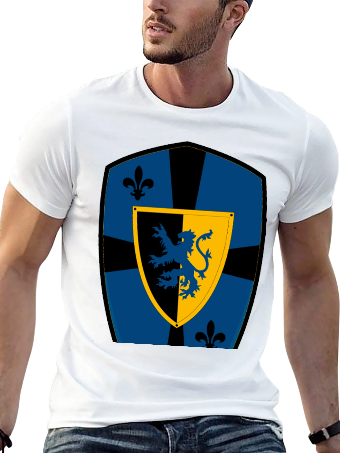 Medieval Heraldic Crest Graphic T-Shirt