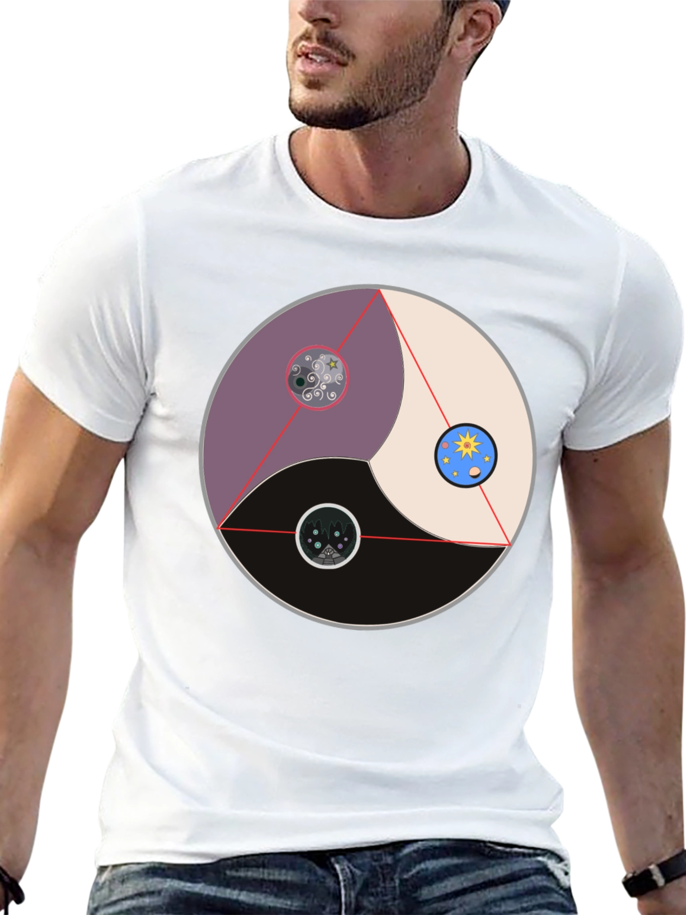 Yin Yang Universe T-Shirt - Balance and Harmony