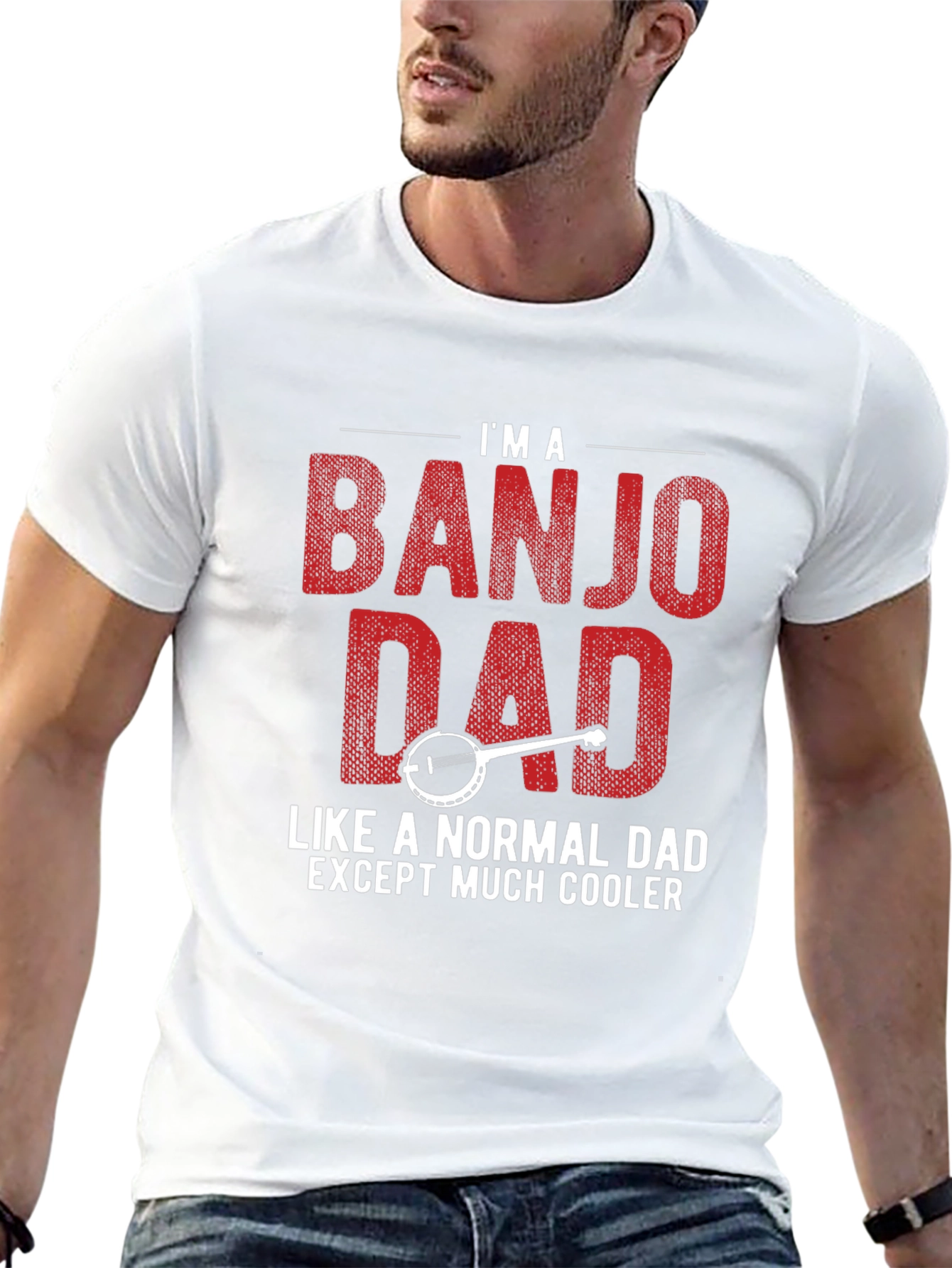 Banjo Dad Graphic T-Shirt - Cool Dad Gift