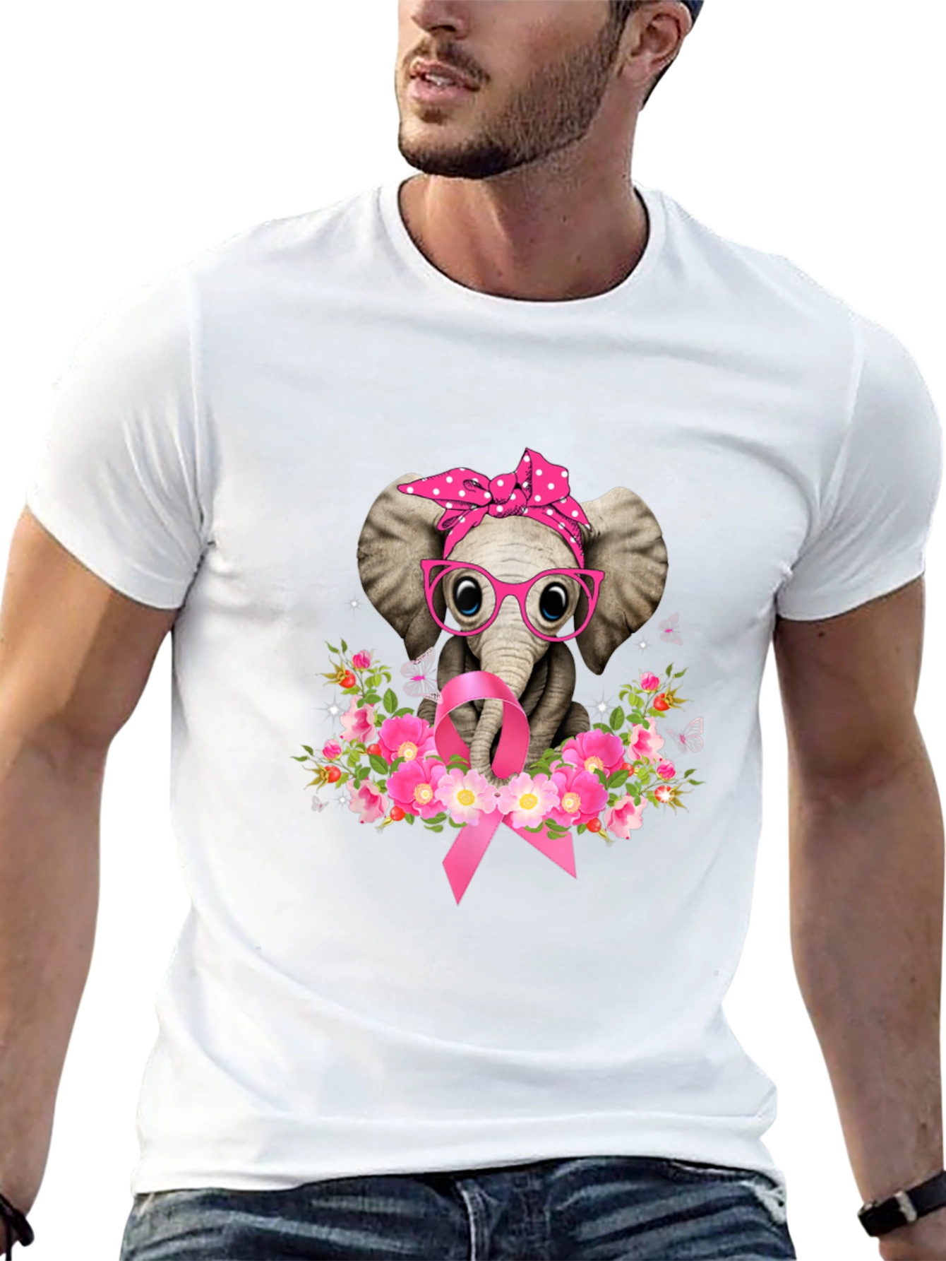 Elephant Breast Cancer Awareness T-Shirt