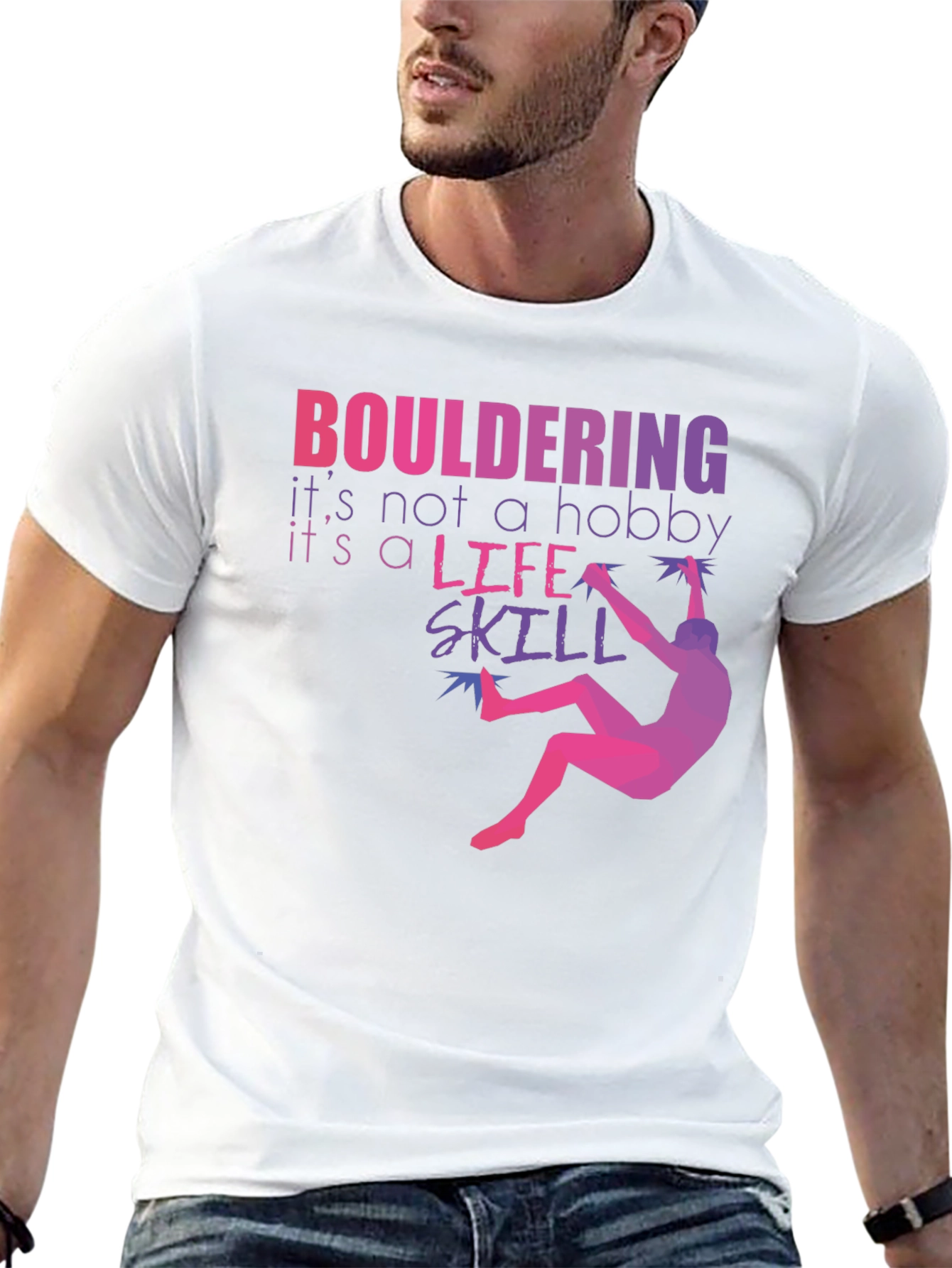 Bouldering Life Skill Graphic Tee