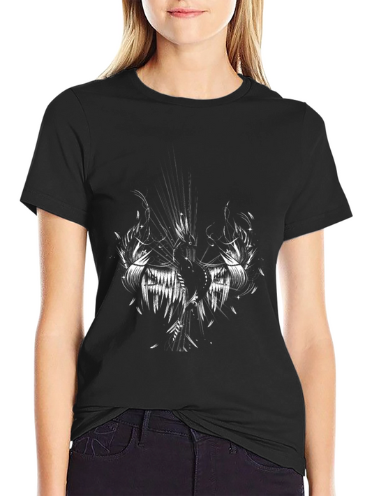 Mens Black T-Shirt with Graphic Design