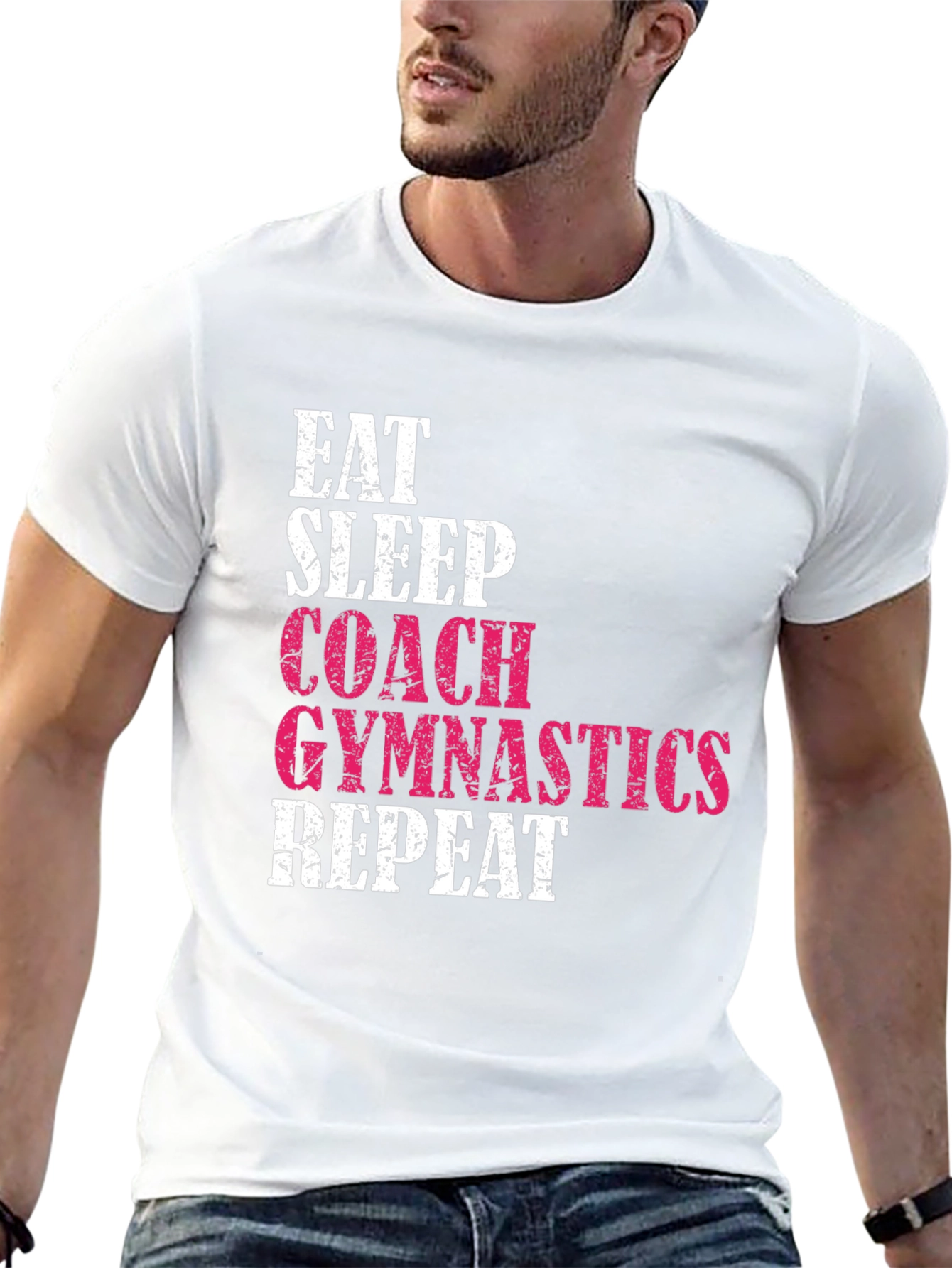 Eat Sleep Coach Gymnastics Repeat T-Shirt