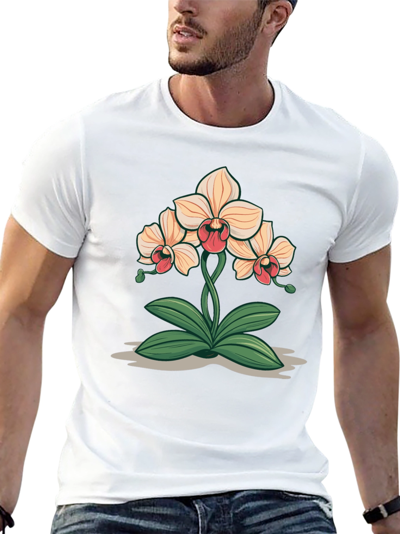 Orchid Graphic Black T-Shirt
