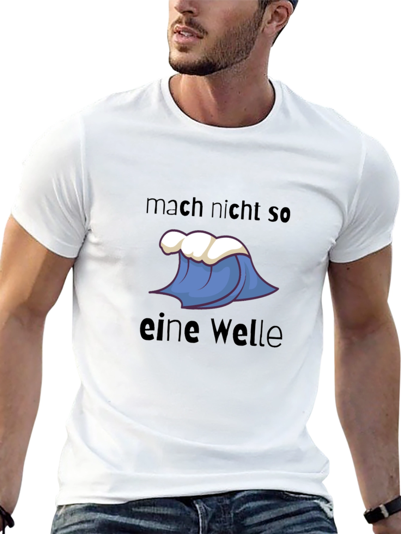 Wave Graphic Tee - Funny German Saying