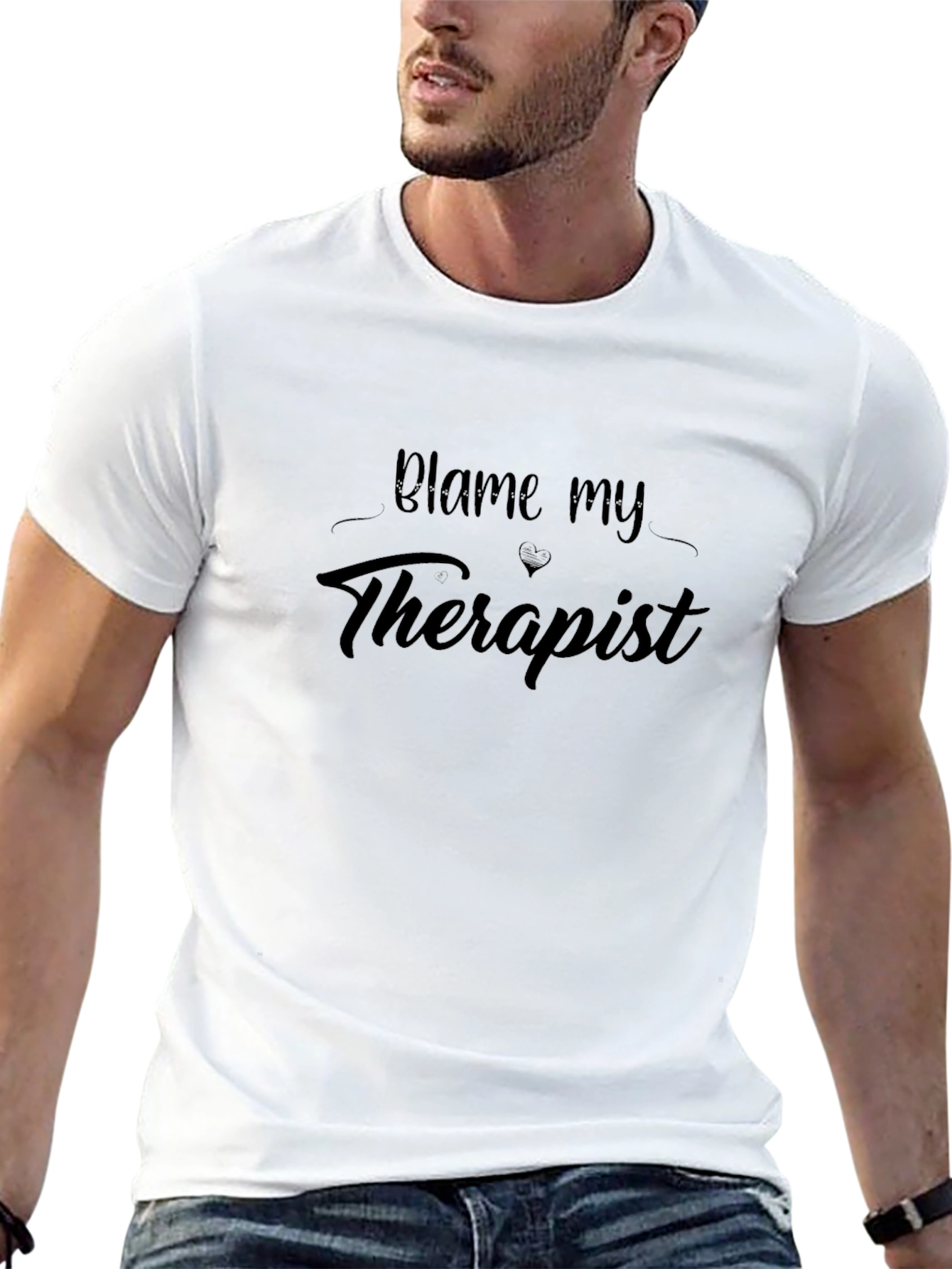 Blame My Therapist Black T-Shirt