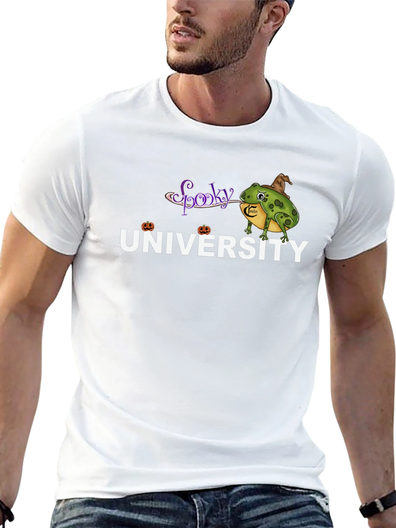 Spooky University Halloween Frog T-Shirt