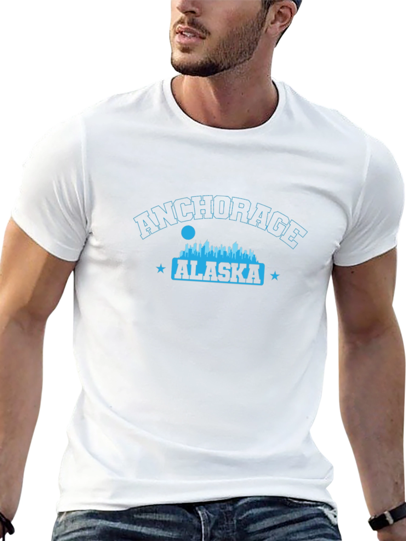 Anchorage Alaska Graphic Tee - Black