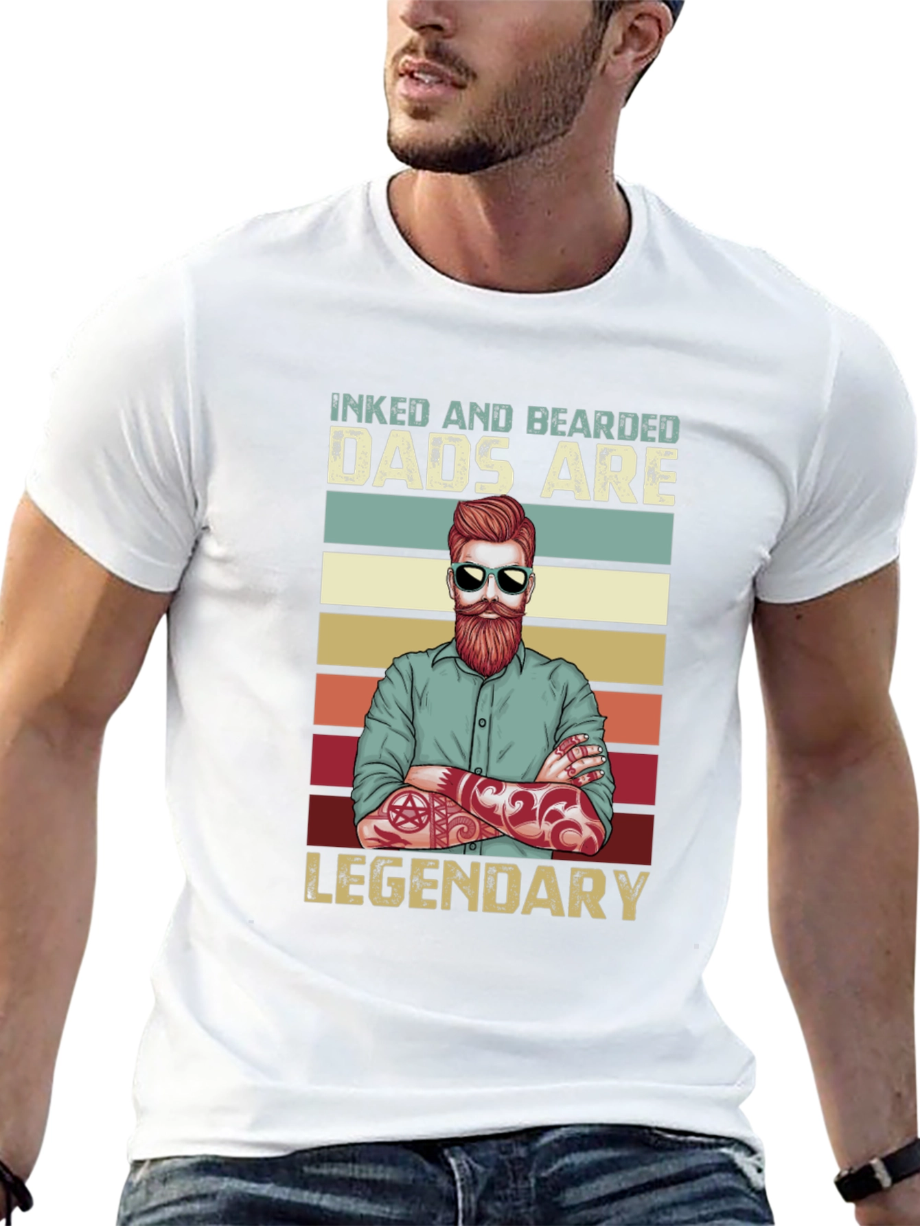 Inked & Bearded Dads Graphic Tee