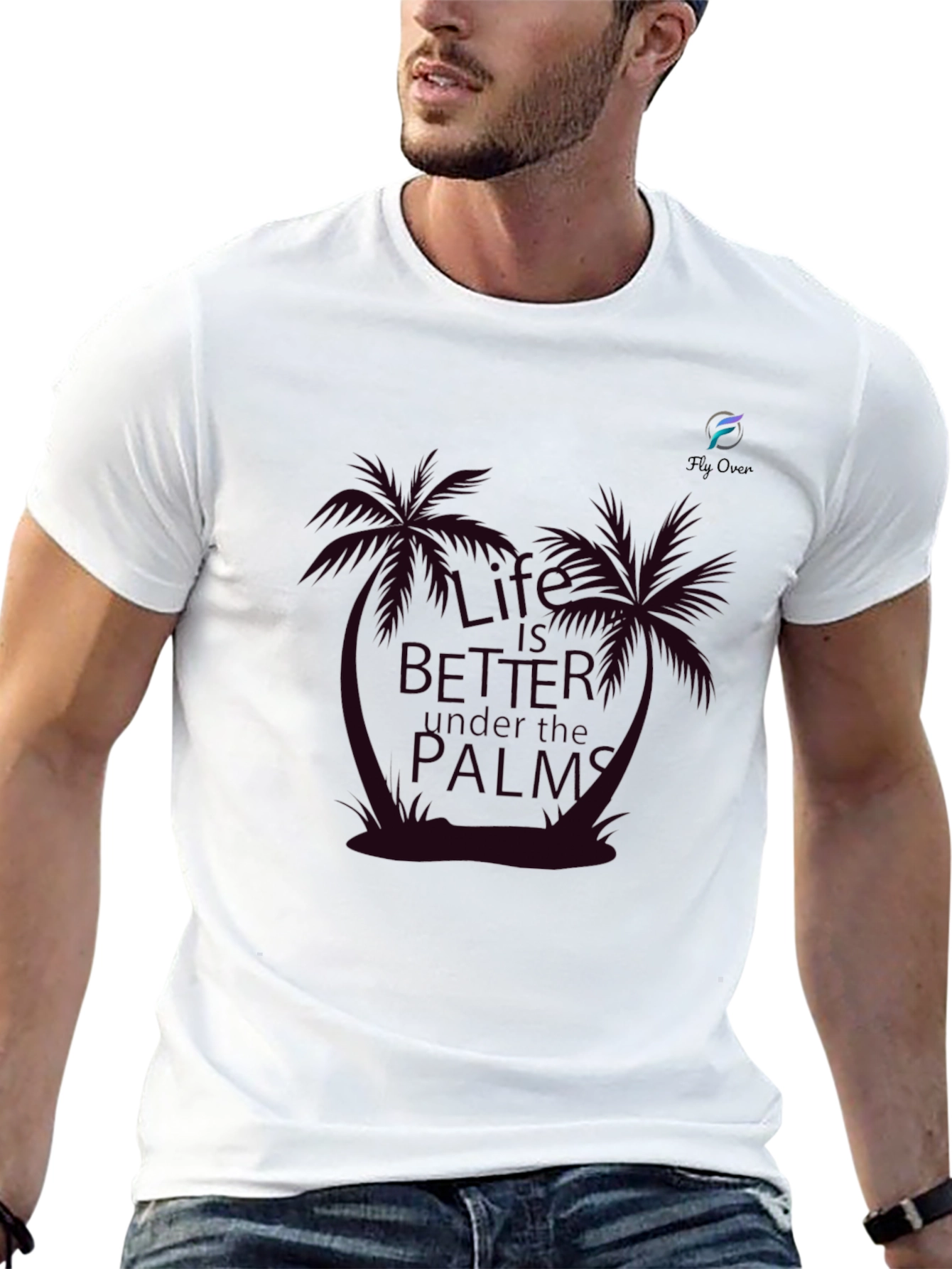Life is Better Under the Palms Black T-Shirt