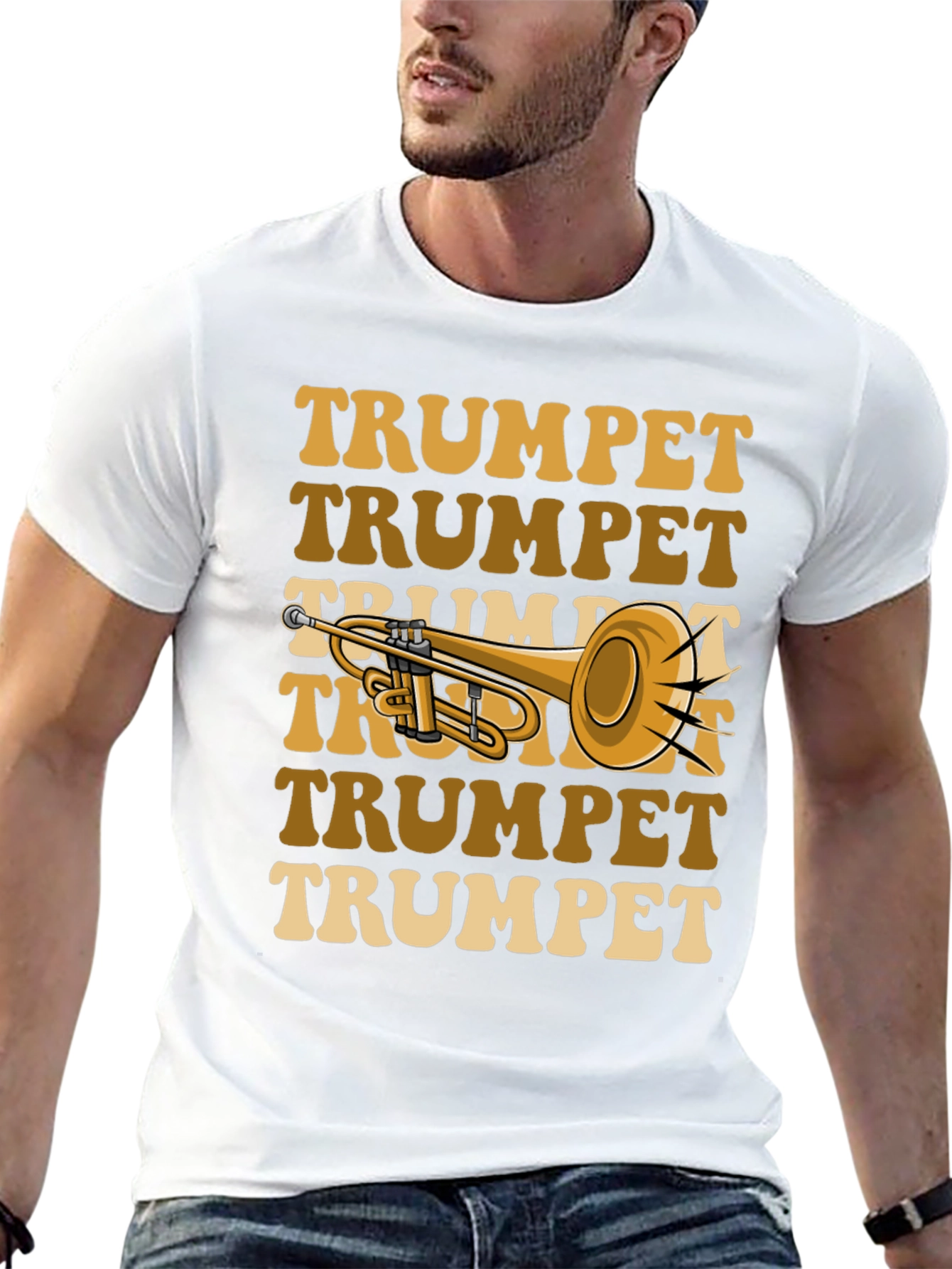 Retro Trumpet T-Shirt - Musical Instrument Tee