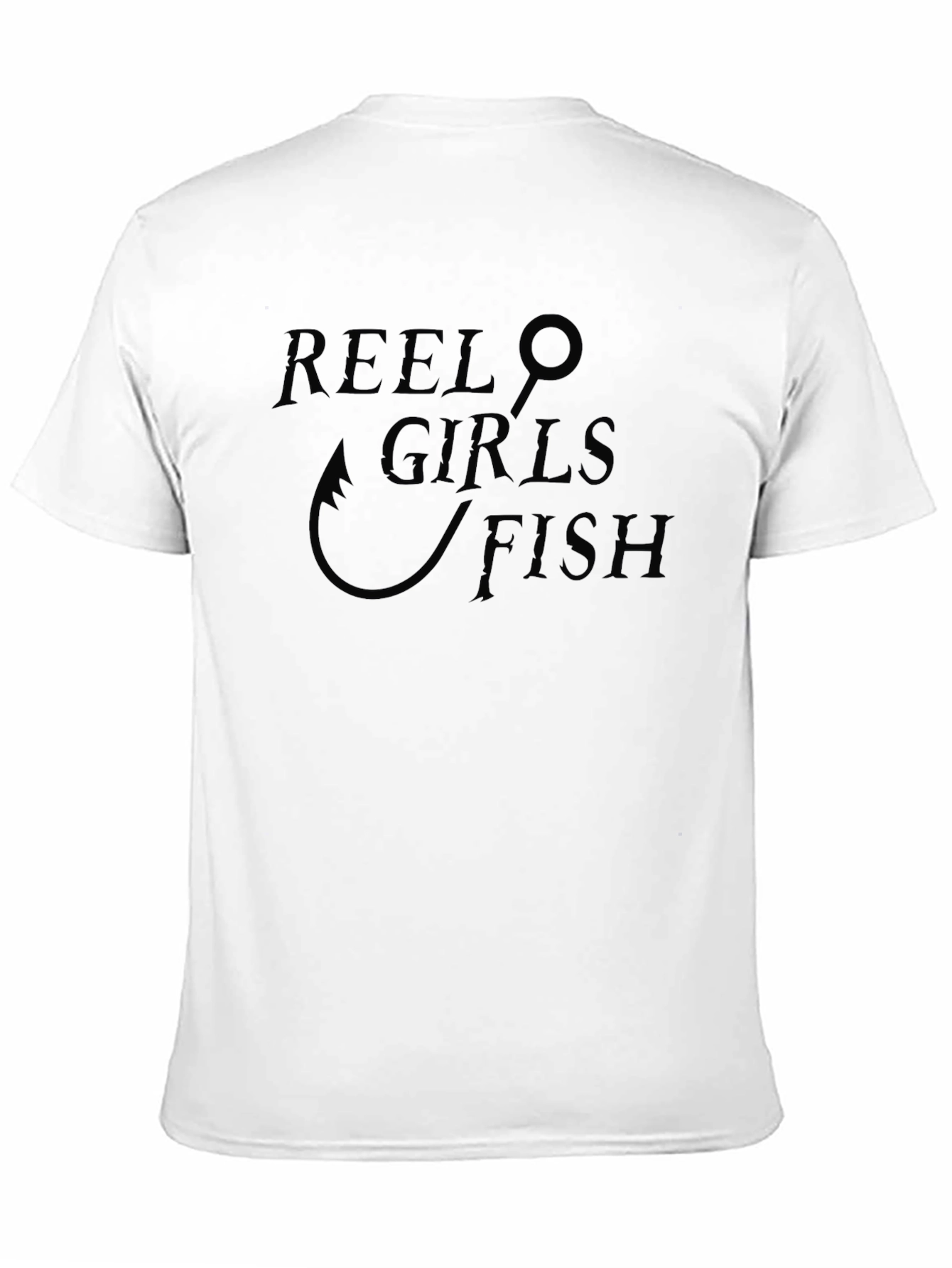 Reel Girls Fish T-Shirt - Black Cotton Tee