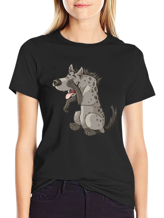 Laughing Hyena Graphic Tee - Black Cotton Blend