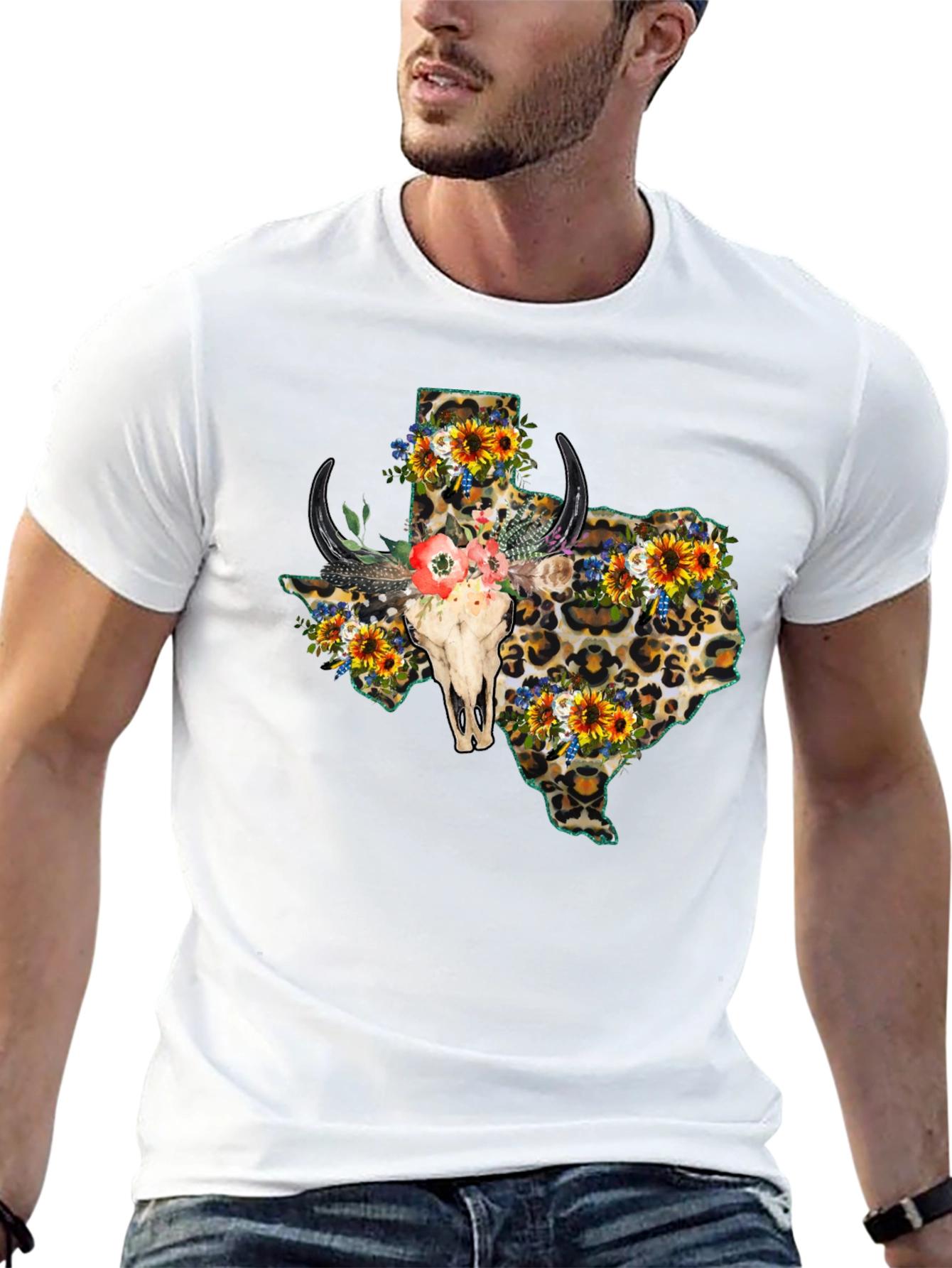 Texas Leopard Skull Graphic Tee