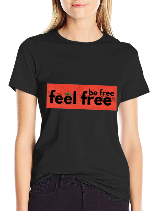 Feel Free Graphic Black T-Shirt