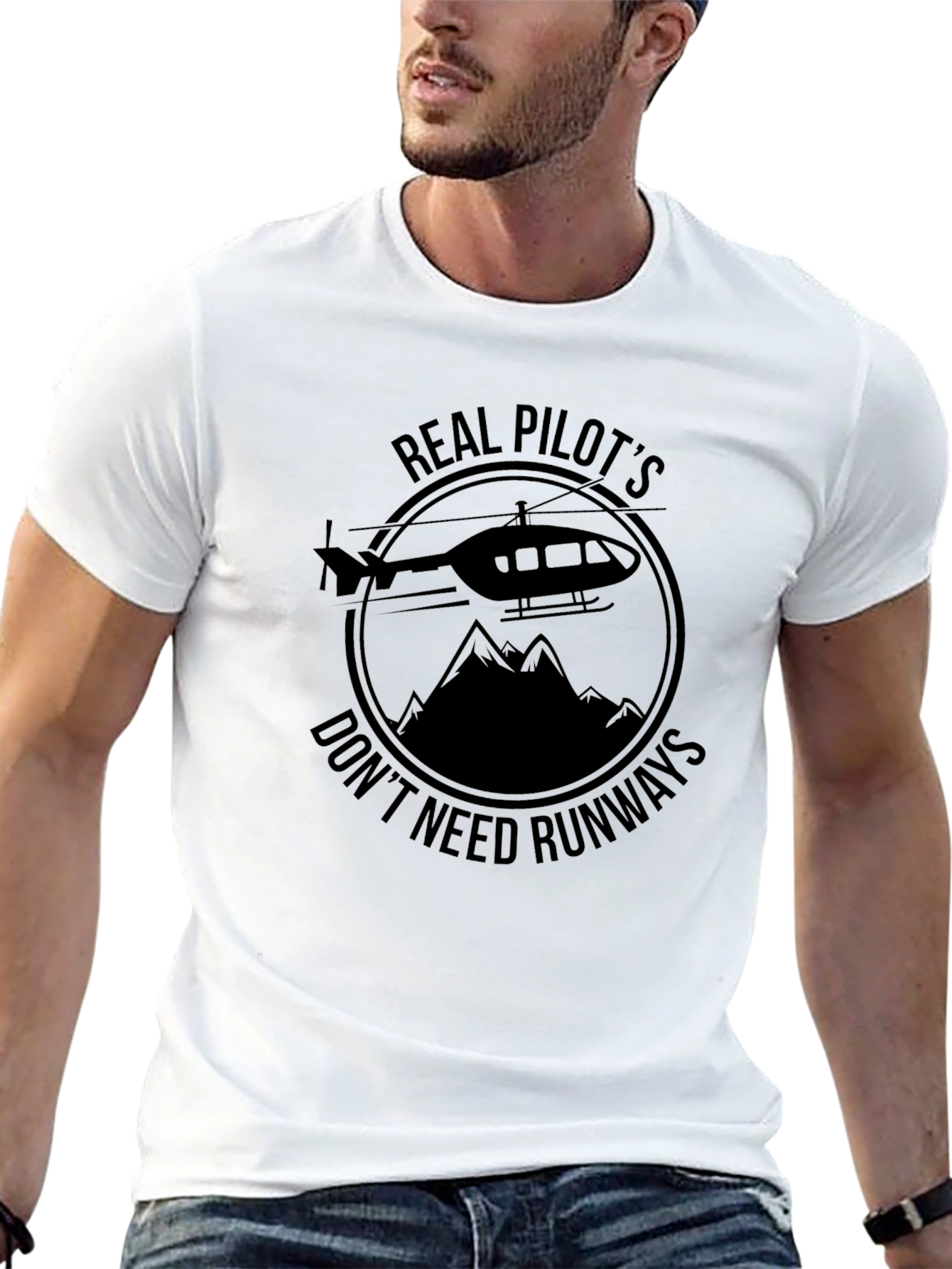 Real Pilots Helicopter Graphic Tee