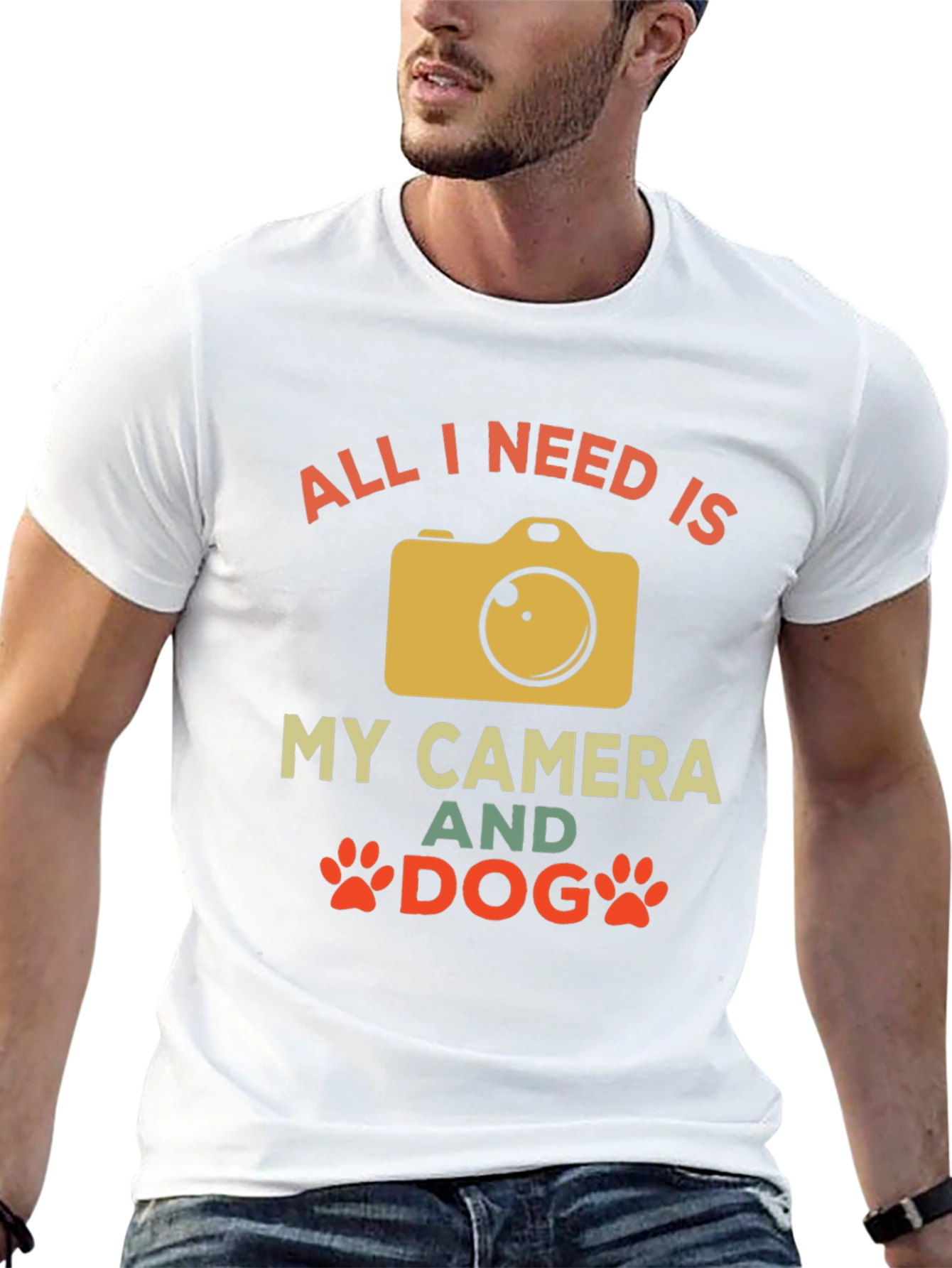 Camera and Dog Graphic Tee