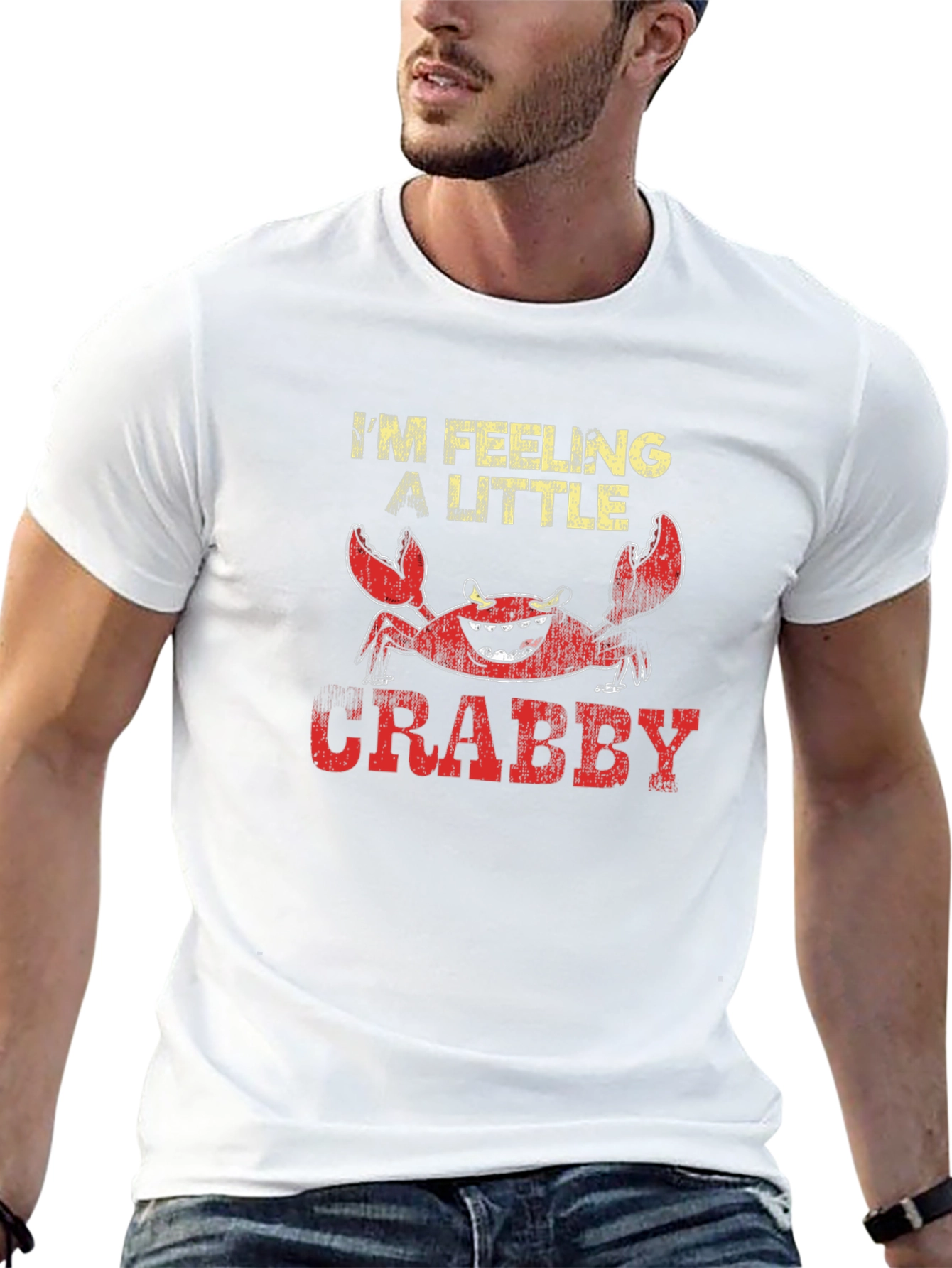 Feeling A Little Crabby T-Shirt Funny Crab Tee