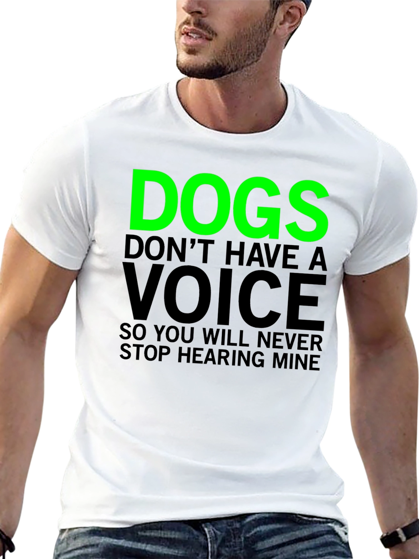 Dogs Dont Have A Voice Graphic Tee