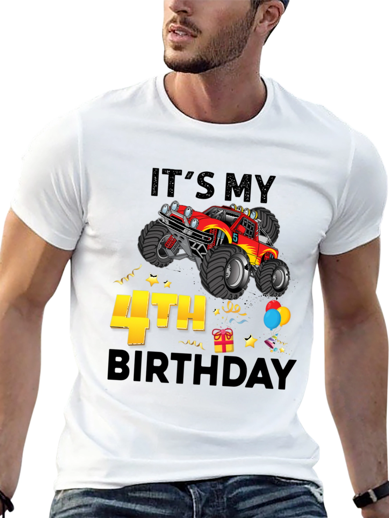 4th Birthday Monster Truck T-Shirt