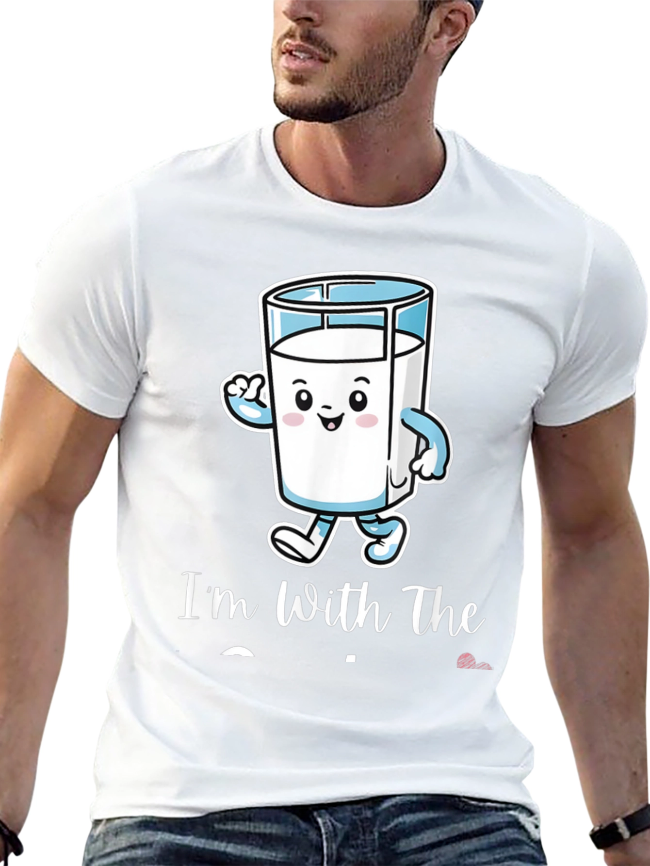 Funny Milk T-Shirt - Im With The Milk