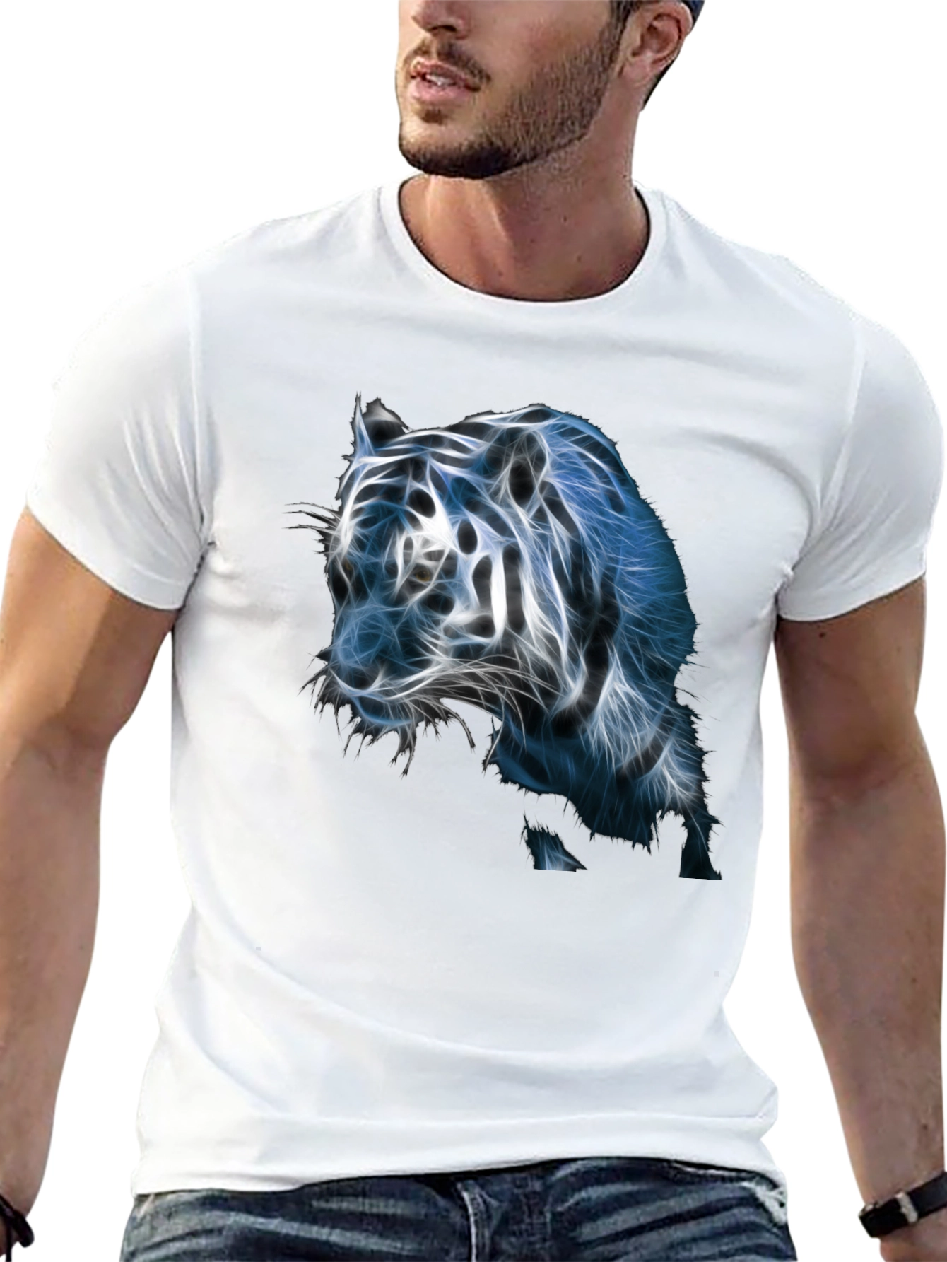 Neon Tiger Graphic Tee - Cool Animal Print Shirt