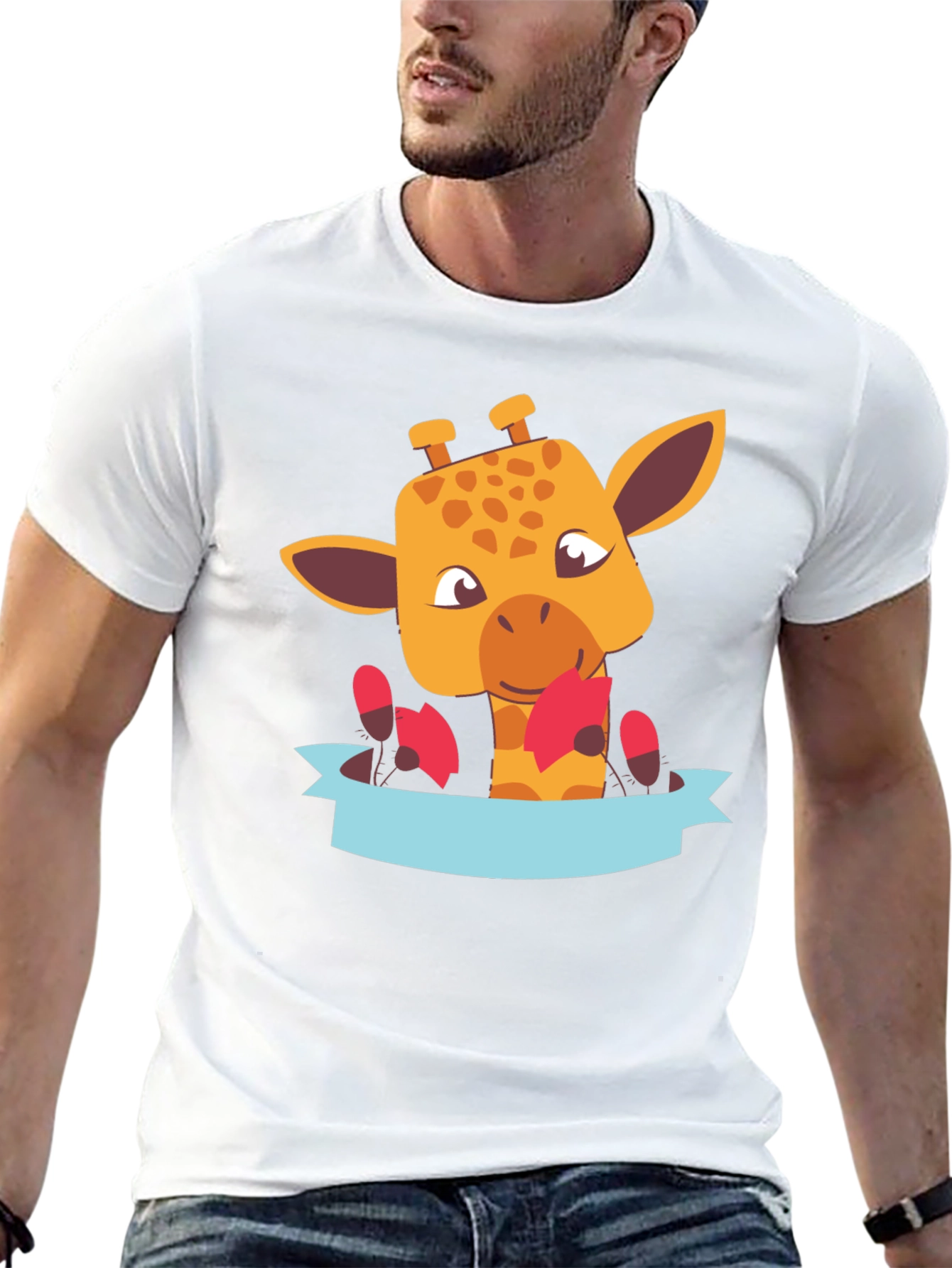 Cute Giraffe T-Shirt - Fun Animal Graphic Tee