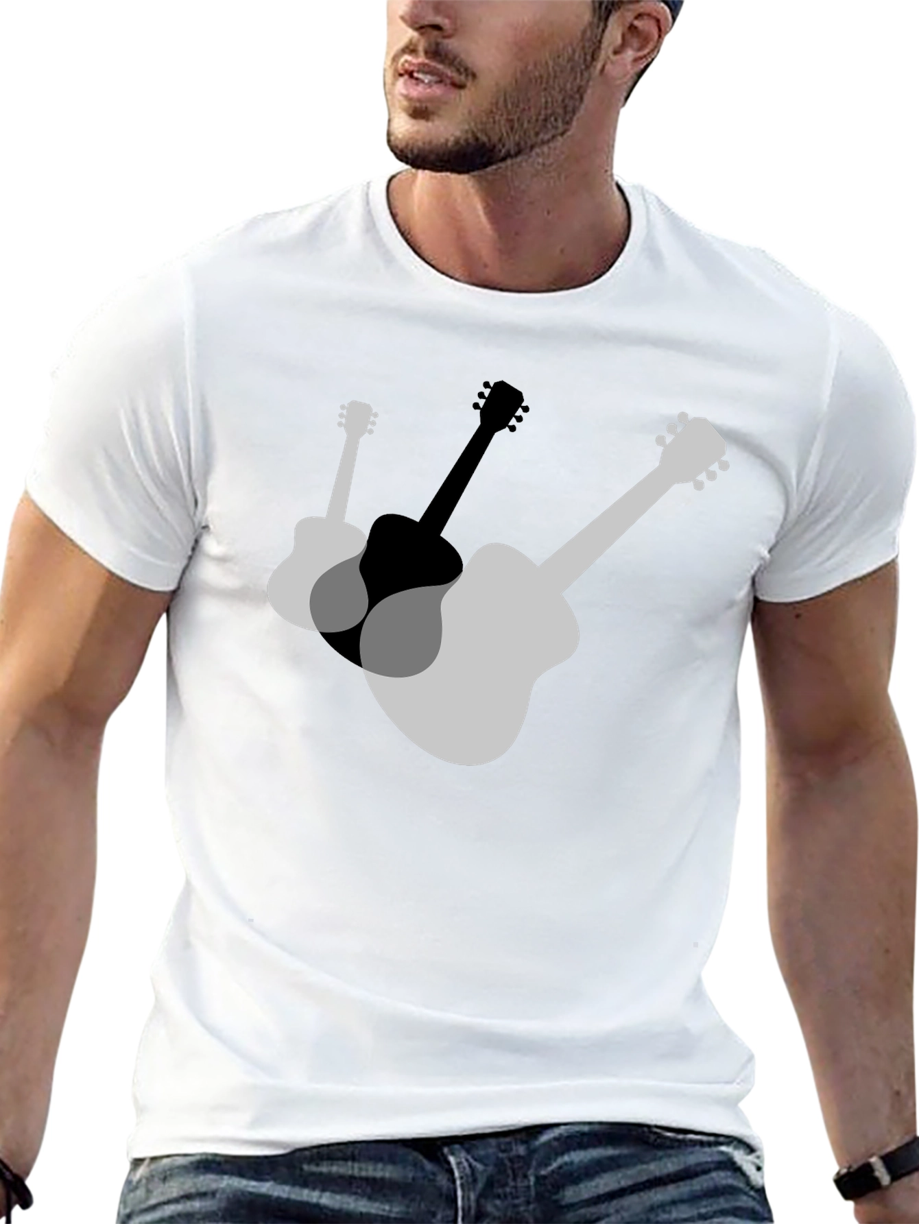 Guitar Graphic T-Shirt - Stylish Musical Design