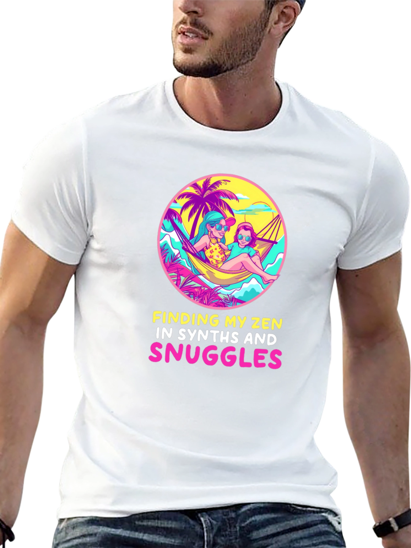 Zen Synthesizer Snuggles Graphic Tee