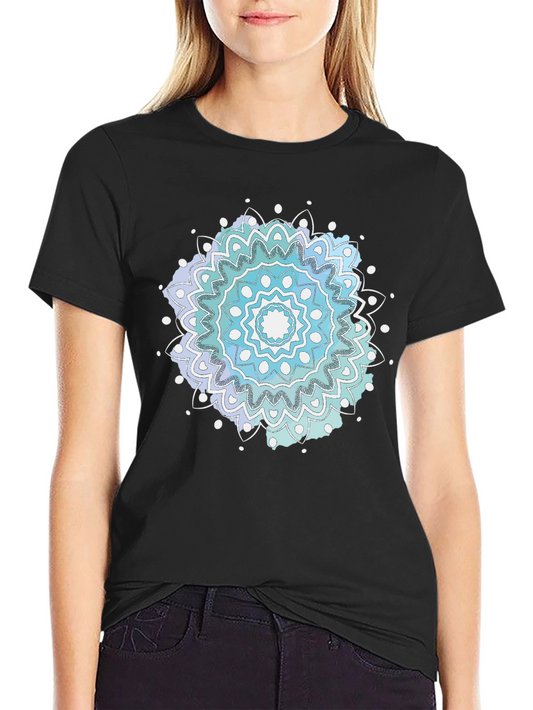 Mens Black Mandala Graphic Tee