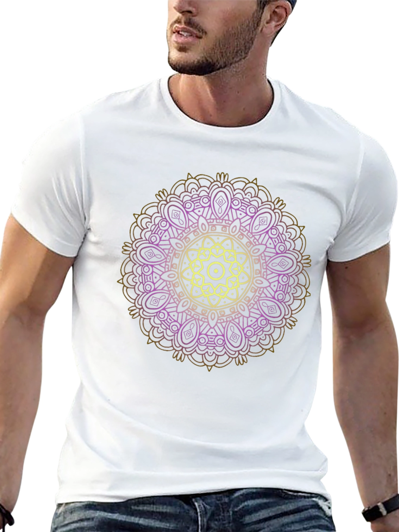 Mandala Graphic Tee - Stylish Black T-Shirt