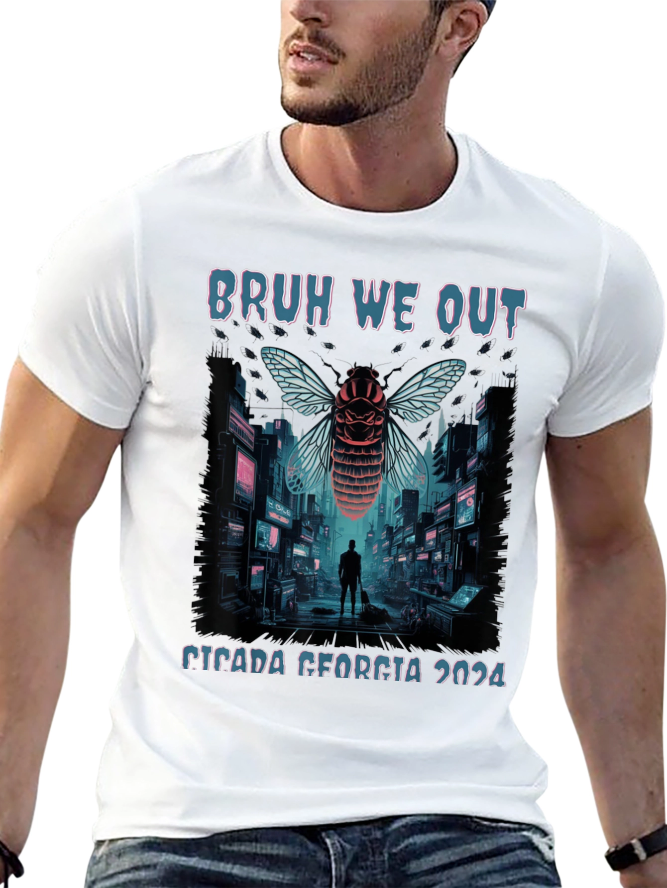 Bruh We Out Cicada Georgia 2024 T-Shirt
