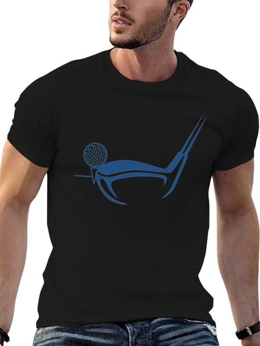 Golf Club & Ball Graphic Tee - Cool Sporty Design