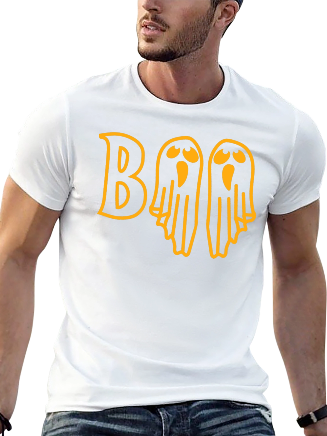 Halloween Boo Ghost Graphic T-Shirt