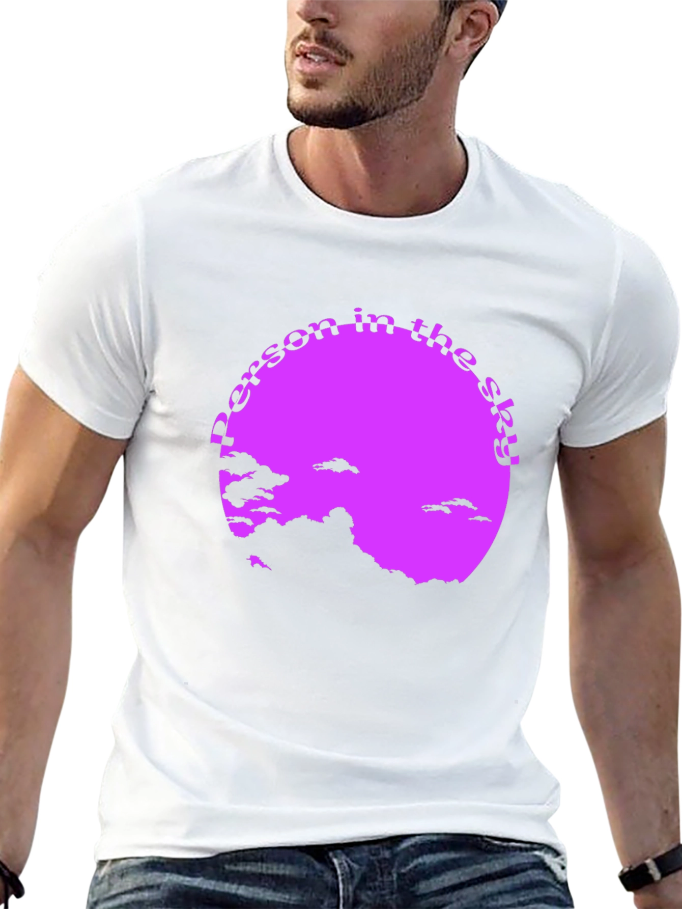 Person in the Sky Graphic T-Shirt - Unique Design