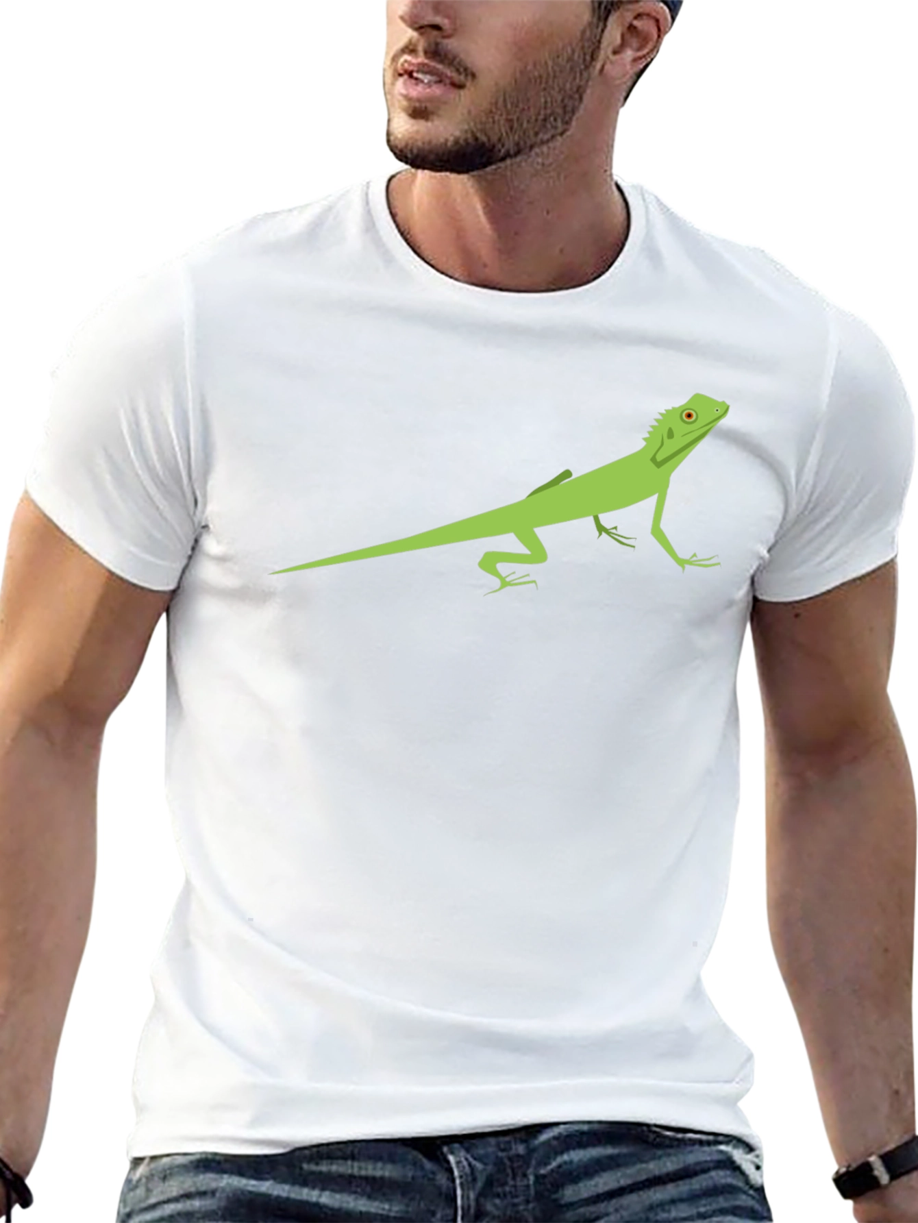 Green Lizard Graphic Tee - Cool Reptile T-Shirt