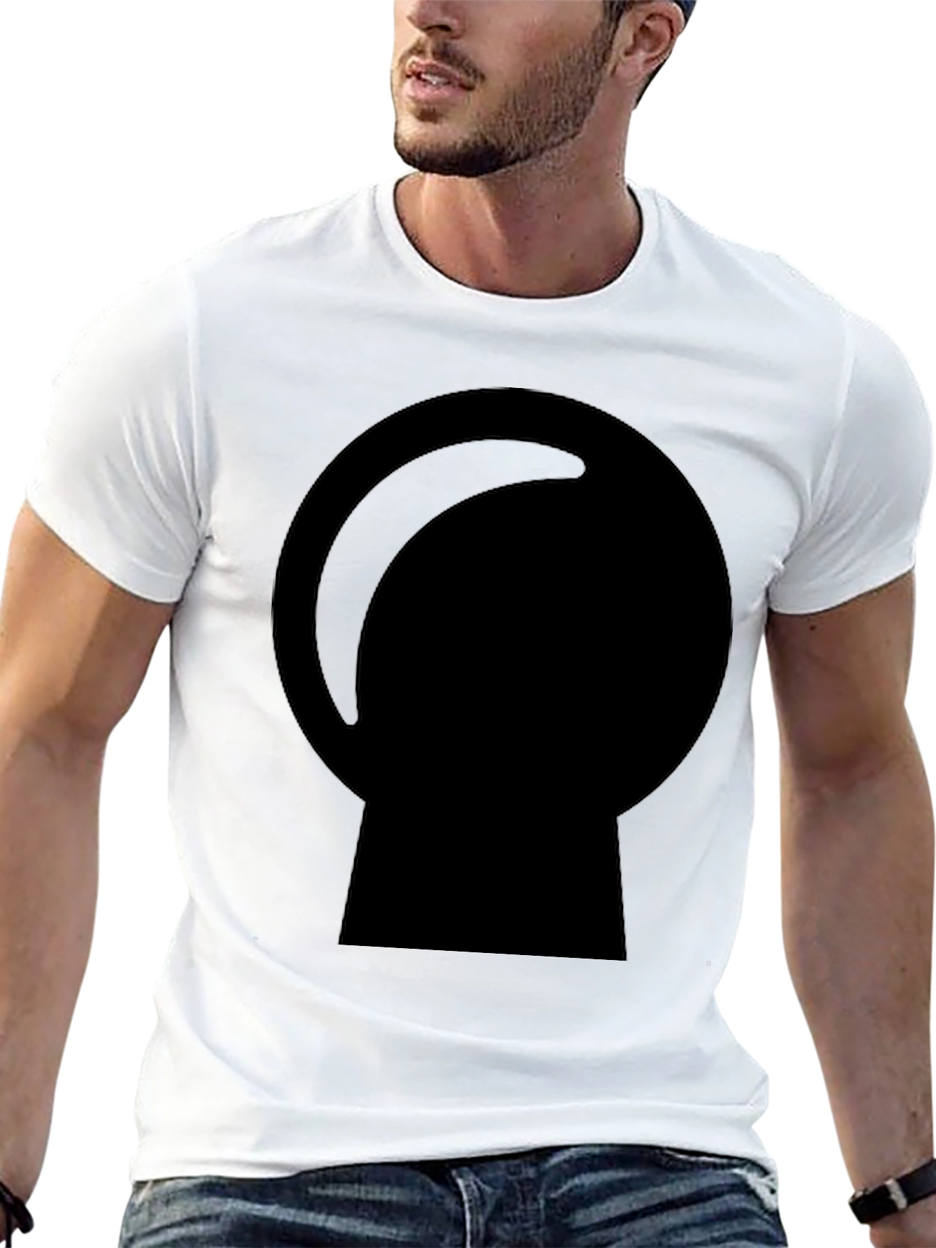 Mens Black Graphic Tee - Crystal Ball