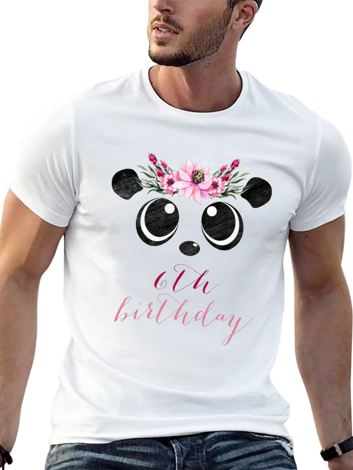 6th Birthday Panda Bear T-Shirt