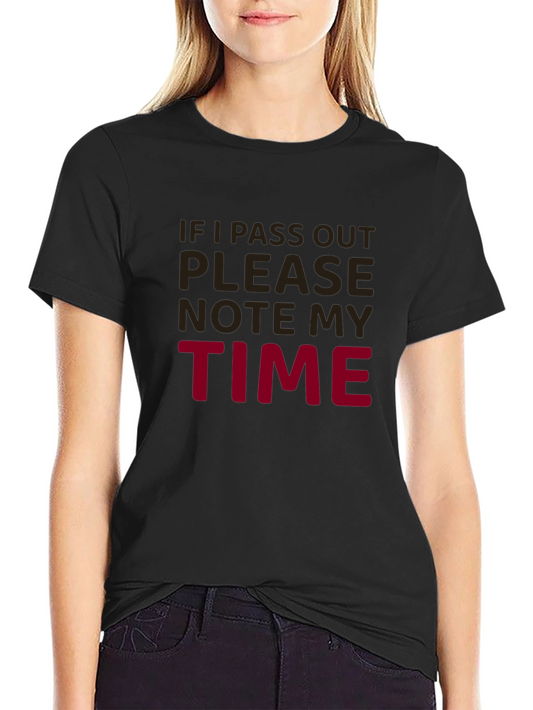 Funny Running Shirt - If I Pass Out Note My Time