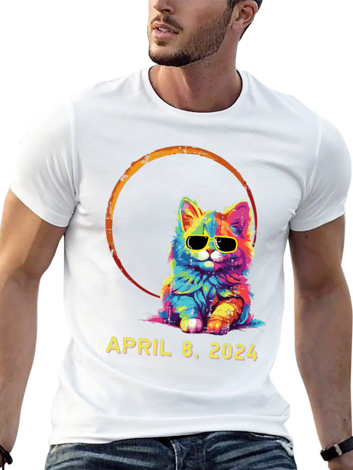 April 8 2024 Eclipse Cat T-Shirt