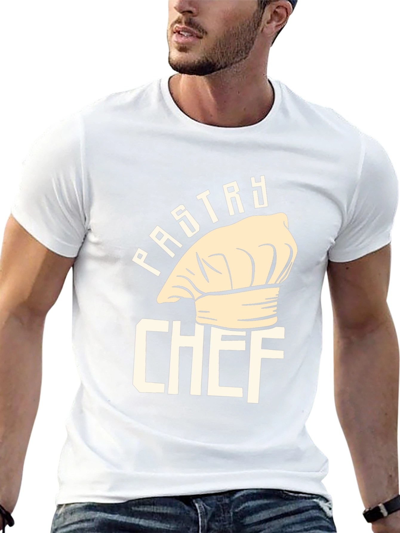Pastry Chef Graphic Tee - Black Cotton Blend T-Shirt