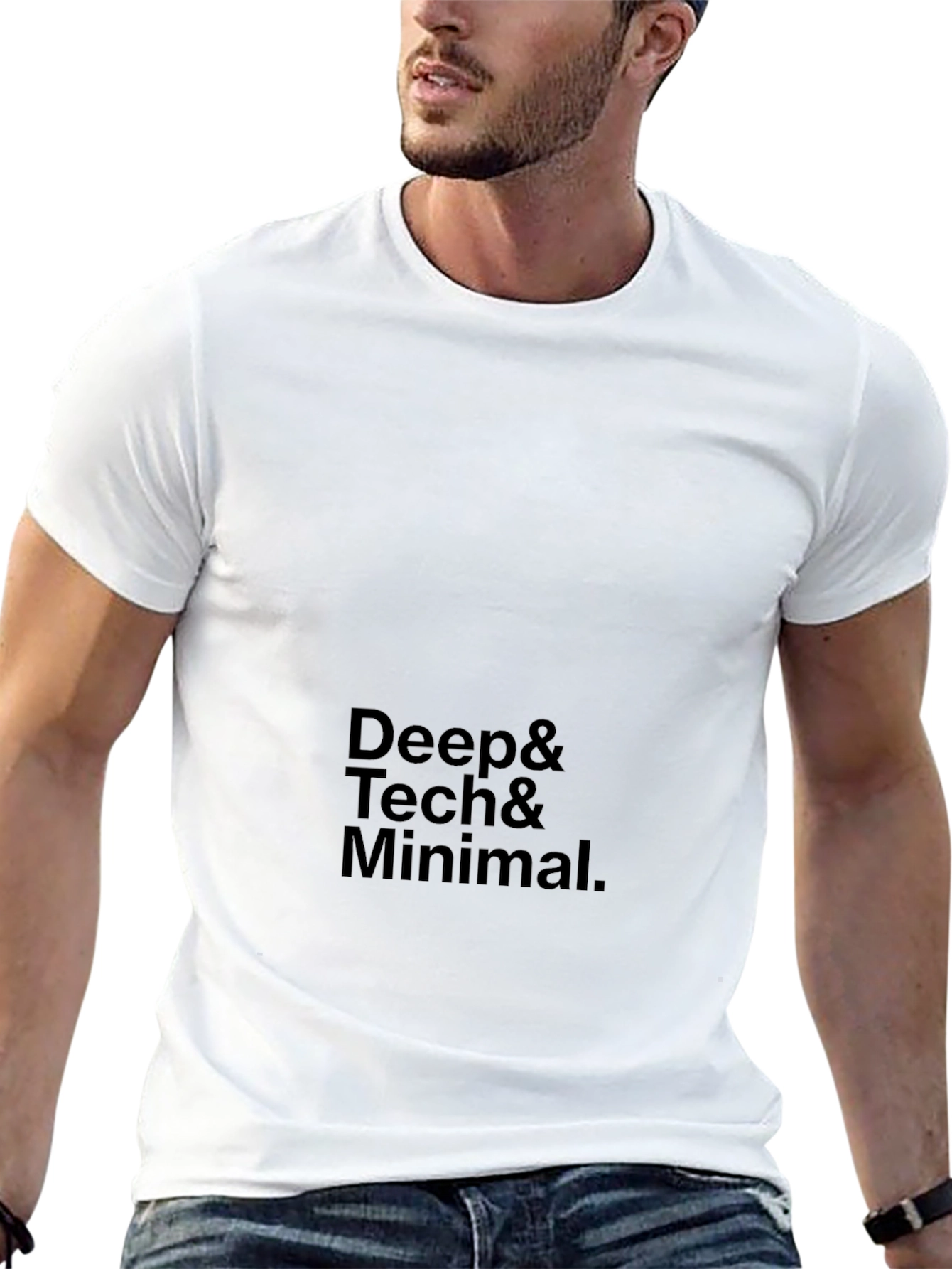 Deep Tech Minimal Black T-Shirt