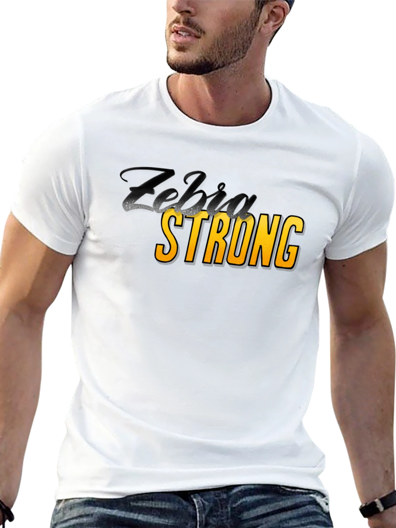 Zebra Strong Black T-Shirt